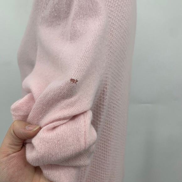 J McLaughlin Sweater Womens XS Extra Small Baby Pink Cashmere 3/4 Sleeve *READ - Picture 7 of 14